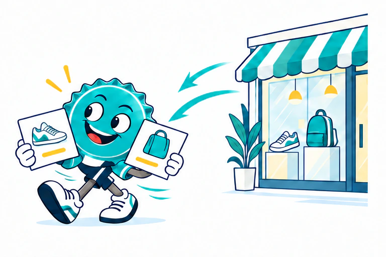 Cappy carries matching product results back from the merchant store